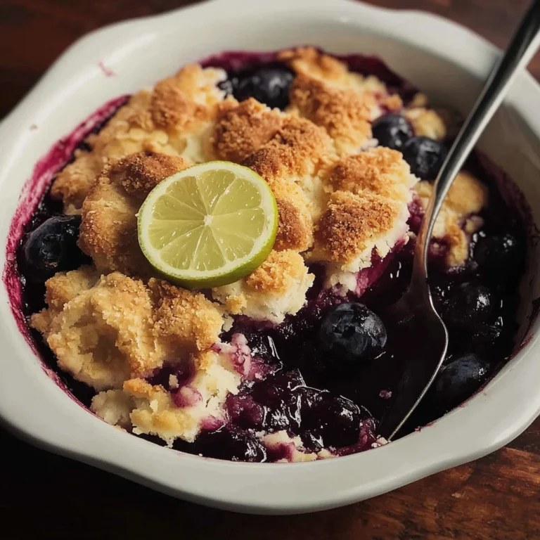 Blaubeer-Cobbler mit Limette