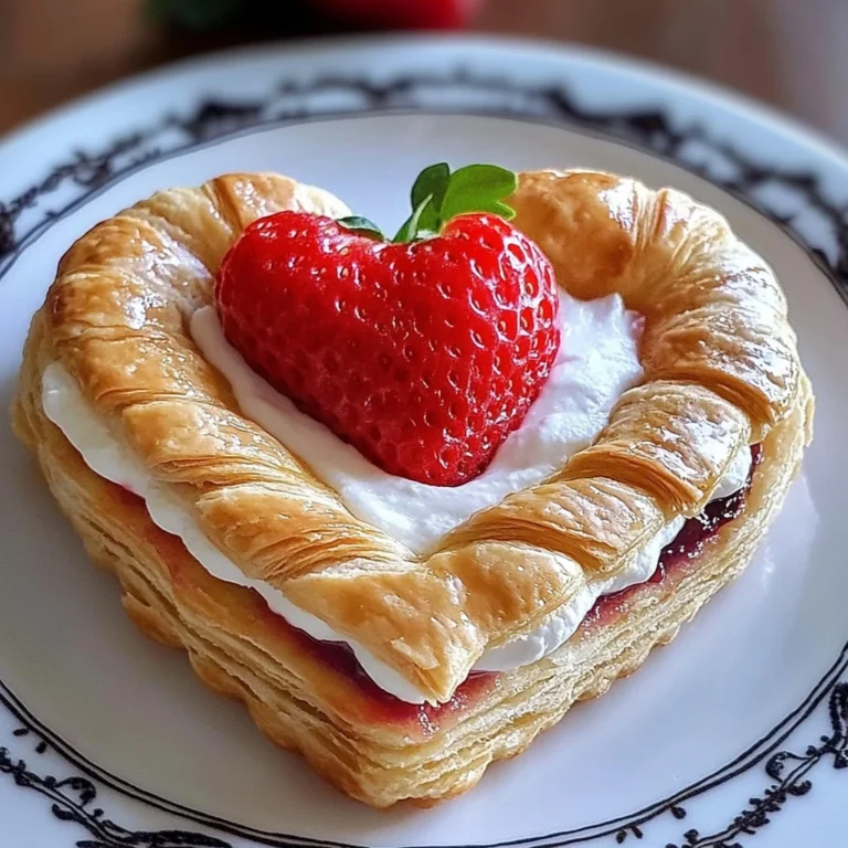Erdbeer-Puff-Pastry-Herzen