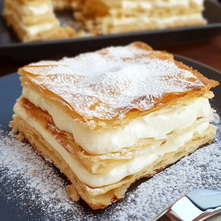 Millefeuille mit Joghurt und Zitronencreme