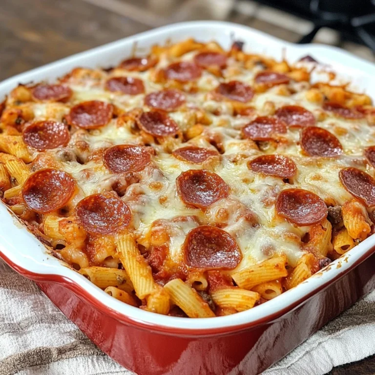 Pizza-Pasta-Auflauf zum Dumpen und Backen