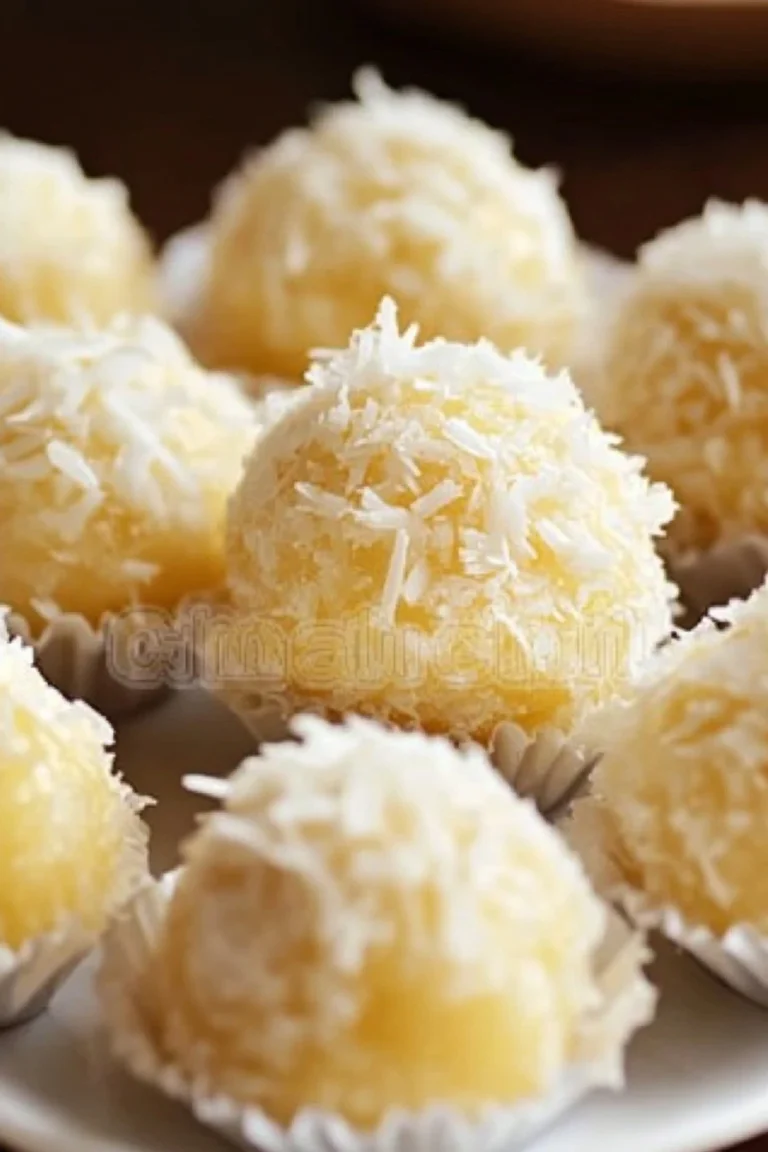 Ananasschalen-Kokosnuss-No-Bake-Bälle
