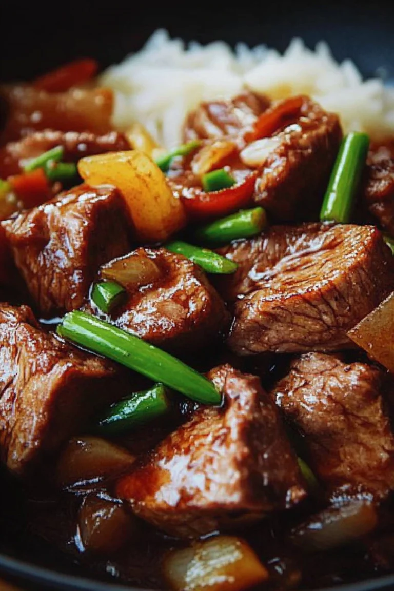 Chinesisches Rindfleisch mit Zwiebeln