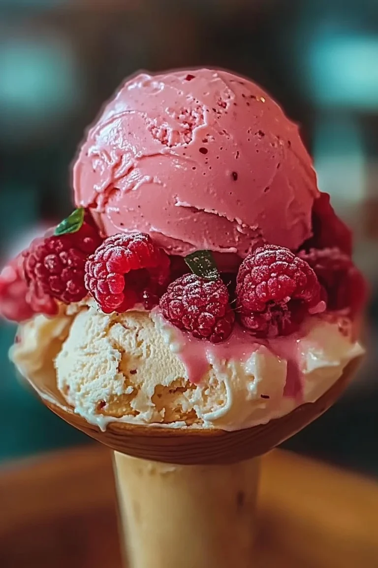 Hausgemachtes Erdbeer-Eis