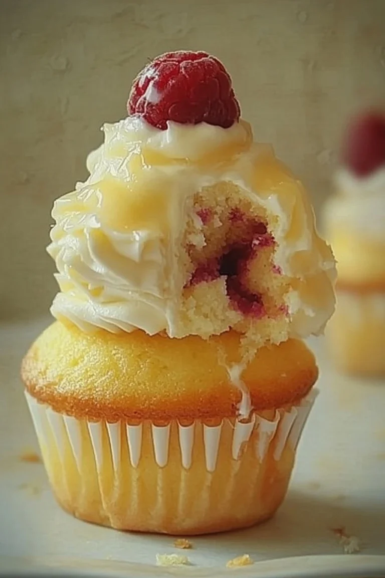 Himbeer-Zitronen-Himmel-Cupcakes