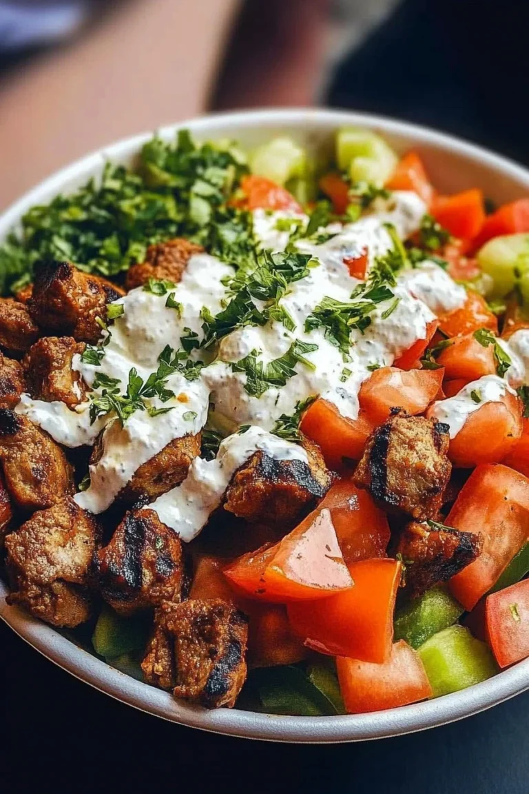 Kebab-Bowl mit hohem Eiweißgehalt