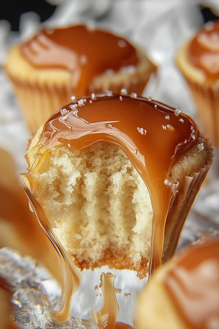 Klebrige gesalzene Karamell-Muffins