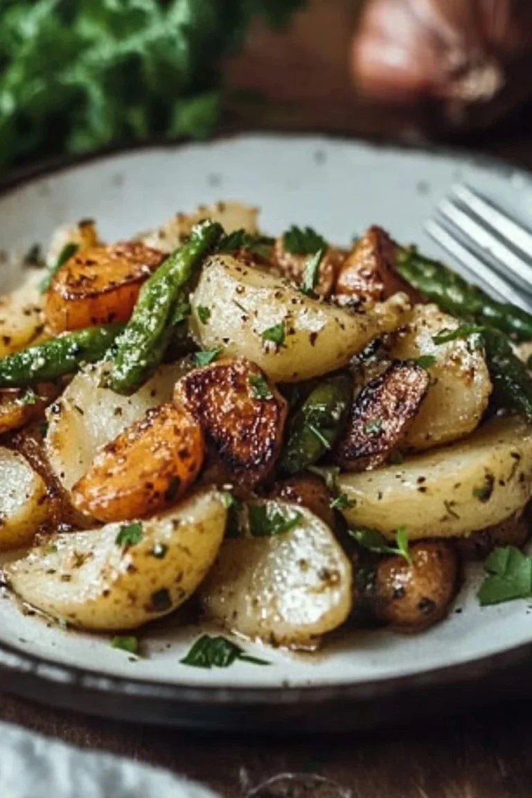 Knoblauch Kräuter Röstgemüse