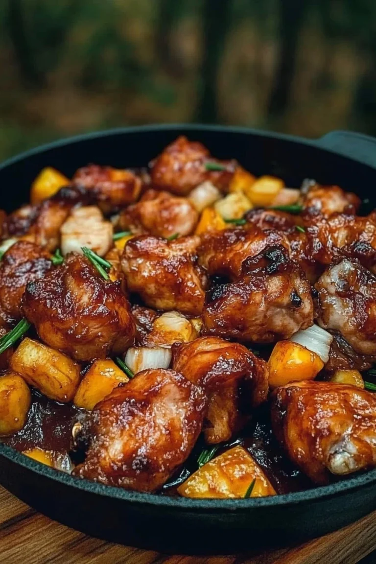 Leckeres Hühnchen und Frühlingszwiebel Wokgericht