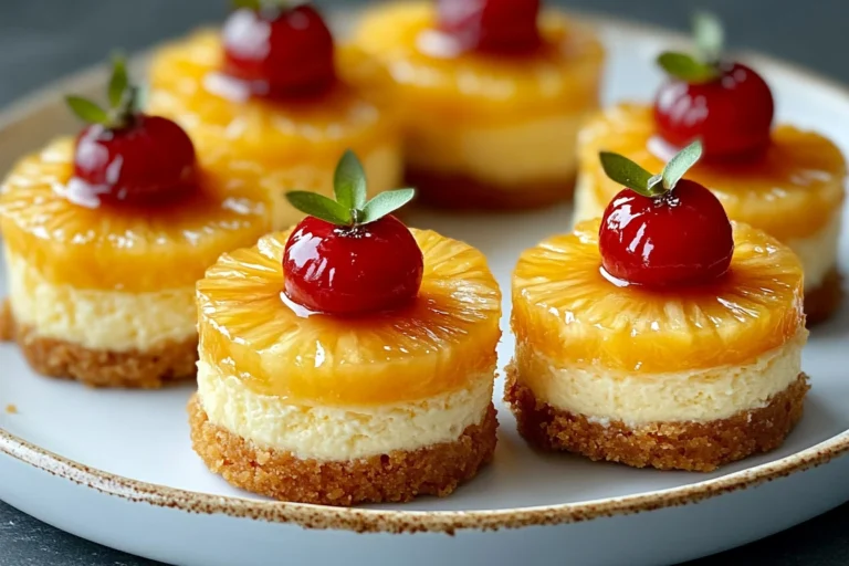 Mini Ananas-Upside-Down-Cheesecakes