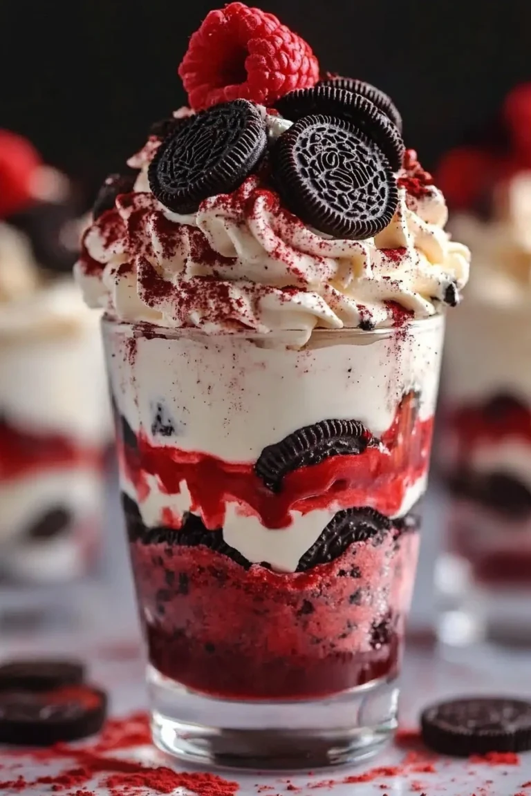 Red Velvet Oreo Parfait Explosion