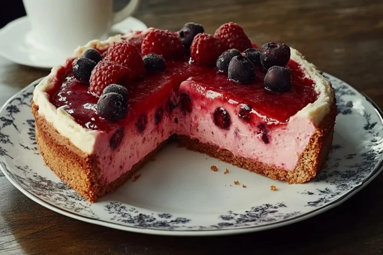 Rote Samt-Erdbeer-Käsekuchen