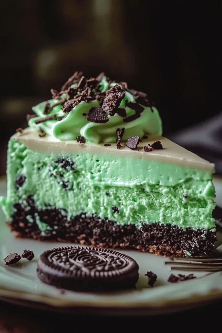 Saftige grüne Samt-Minz-Oreo-Cheesecake-Glückseligkeit