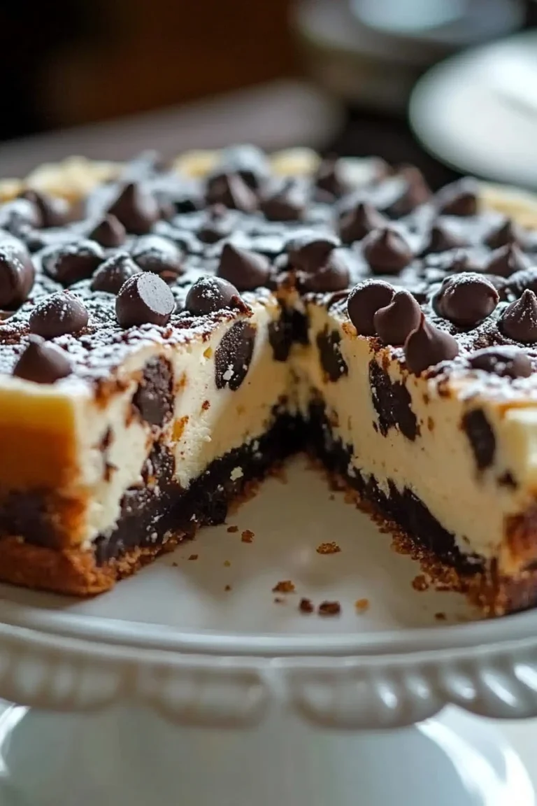 Schokoladenstückchen-Keksteig-Käsekuchen