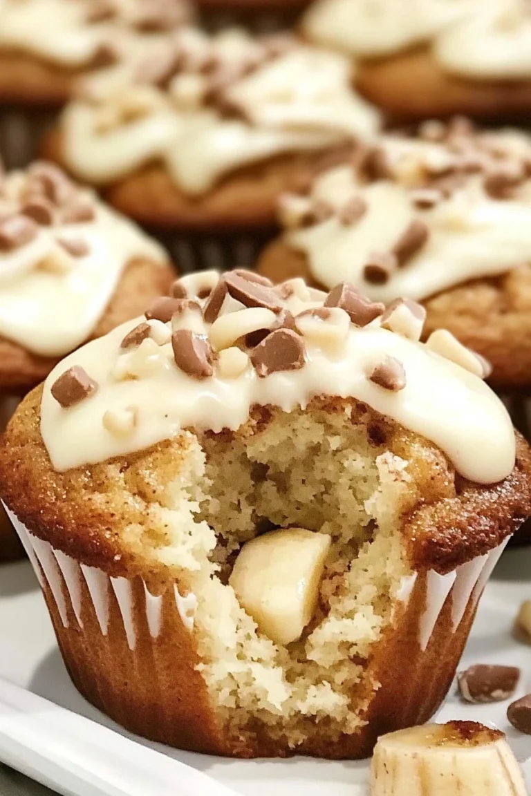 Unwiderstehliche weiße Schokoladen-Zimt-Bananenmuffins