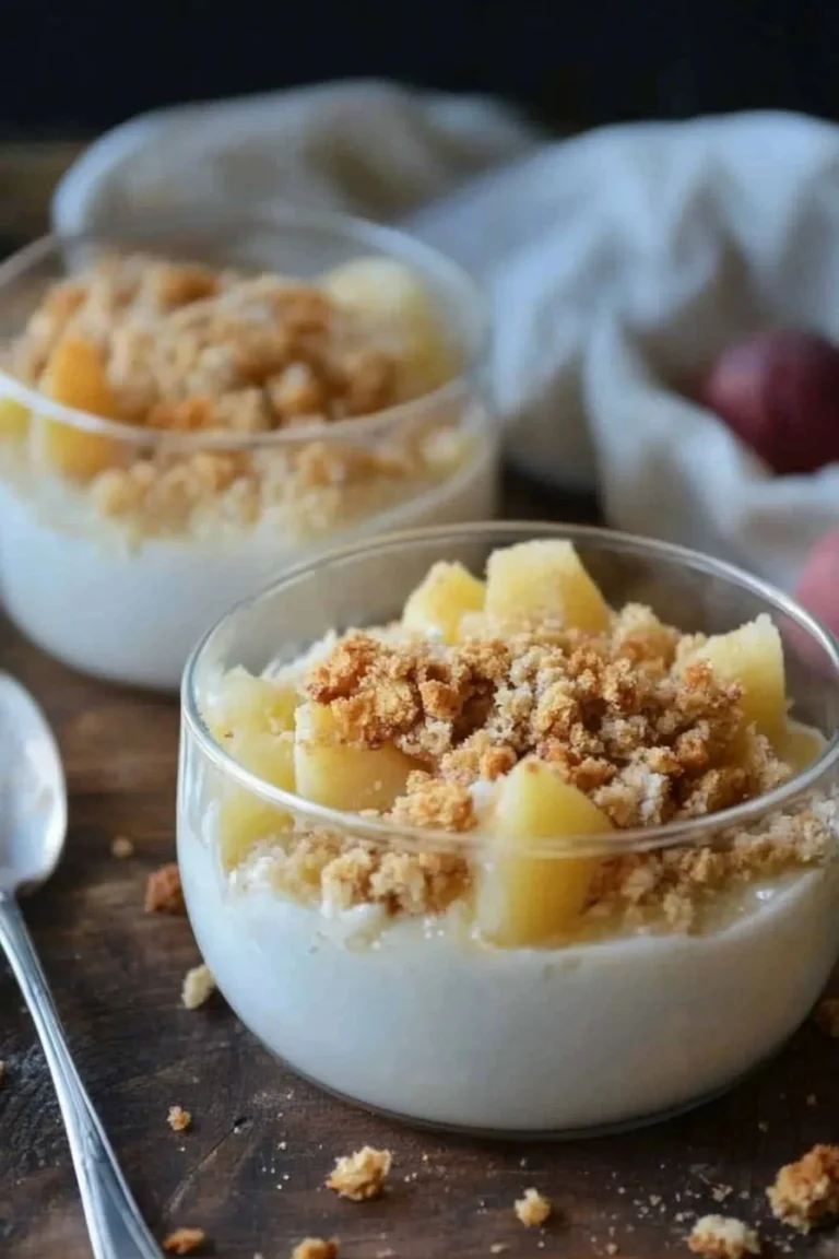 Bratapfel Crumble auf Zimtcreme