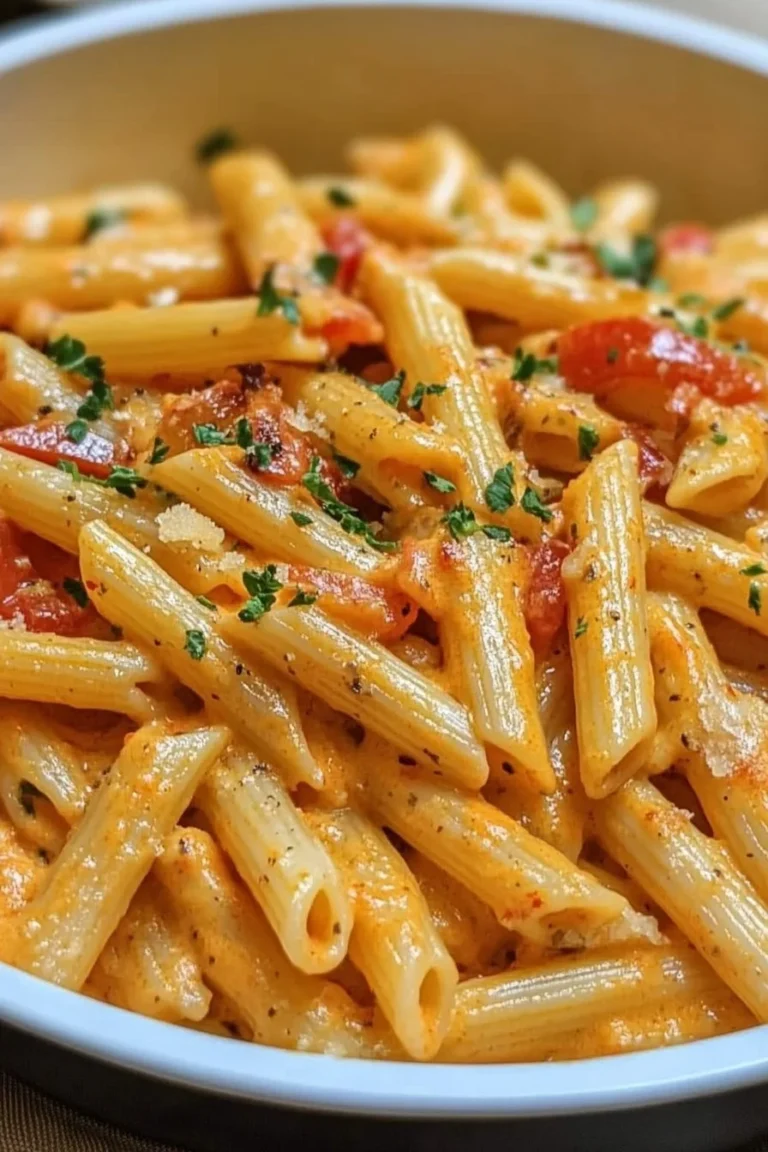 Penne in cremiger Paprikasoße