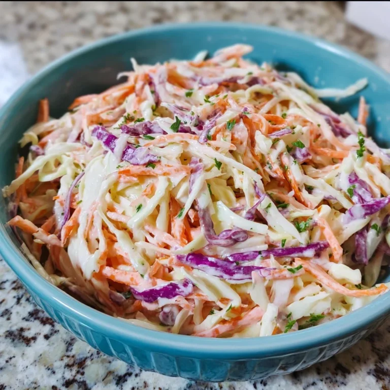 Schüssel mit amerikanischem Krautsalat (Coleslaw) auf einer Grillparty