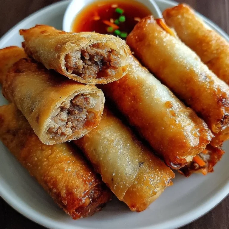 Authentische chinesische Frühlingsrollen, serviert auf einem Holzbrett