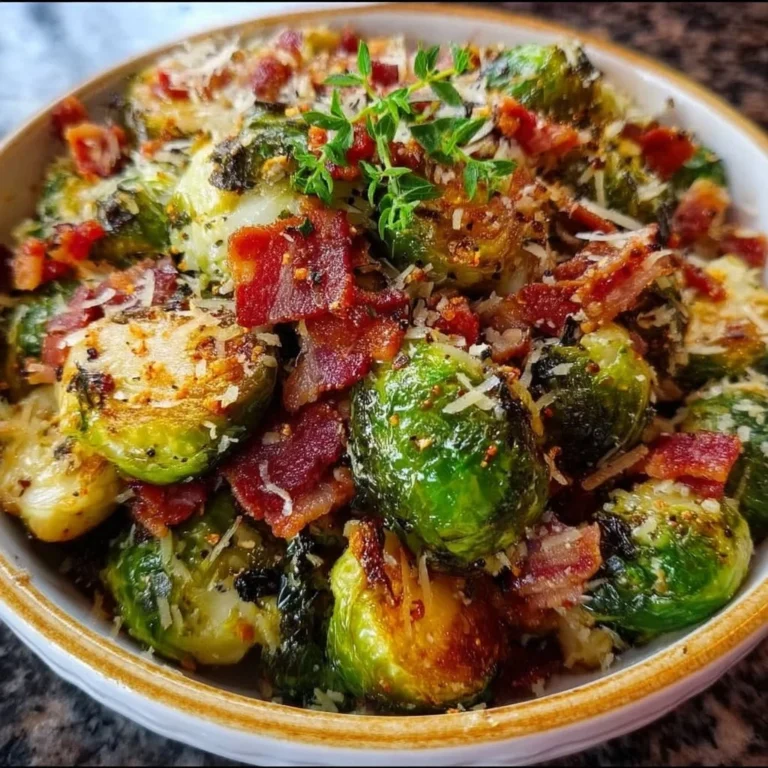 Verführerischer Bacon Rosenkohl in einer goldbraunen, knusprigen Präsentation