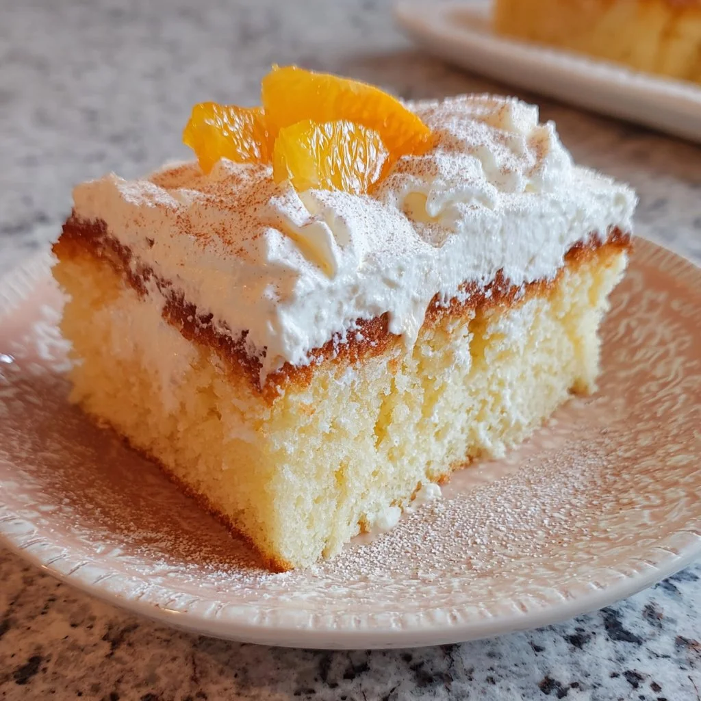 Cremiger Schmandkuchen vom Blech mit frischen Beeren und Sahne