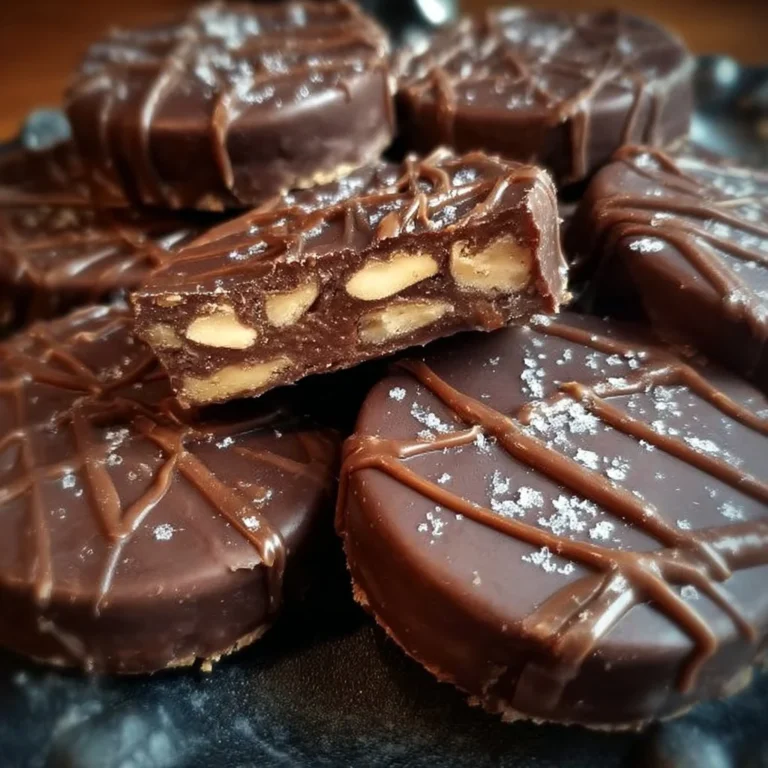 Ein Teller mit selbstgemachten Schokoladen-Nougat-Talern