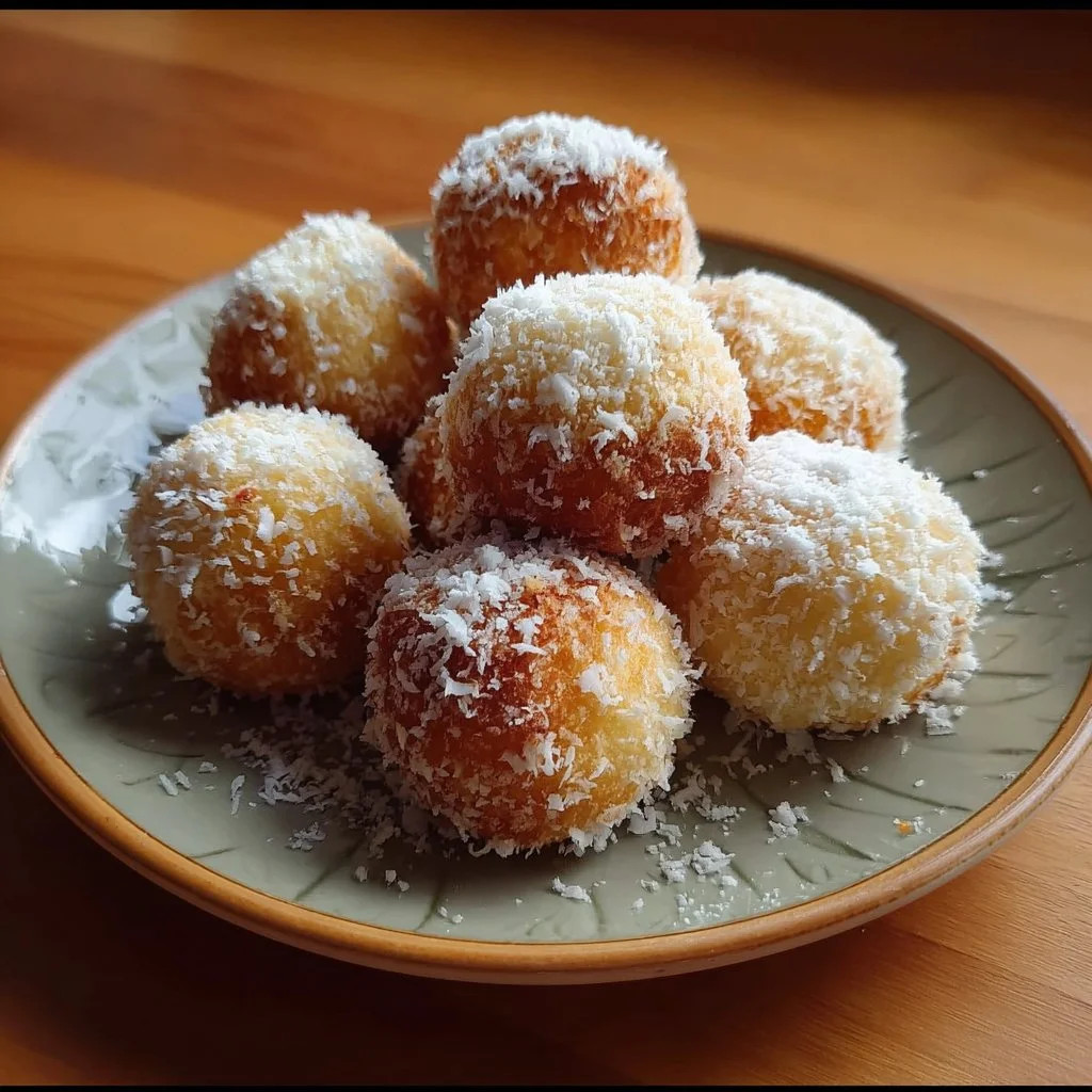 Fluffige Quarkbällchen zubereitet im Airfryer, golden und knusprig.