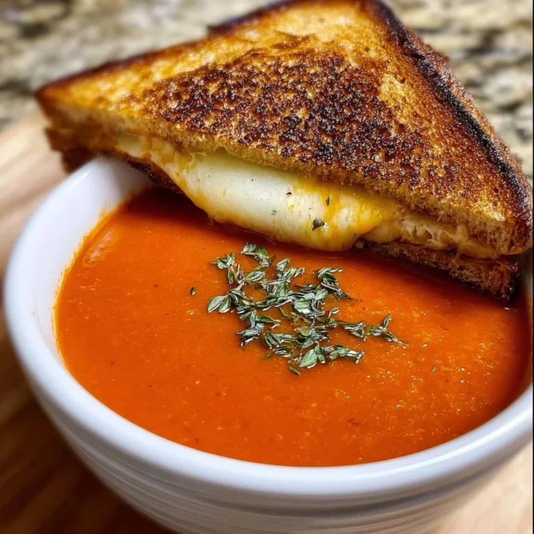 Bowl of geröstete Tomatensuppe mit gegrilltem Käsebrot