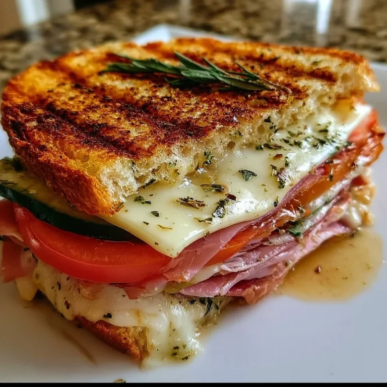 Geröstetes italienisches Sandwich mit frischen Zutaten auf einem Holzbrett