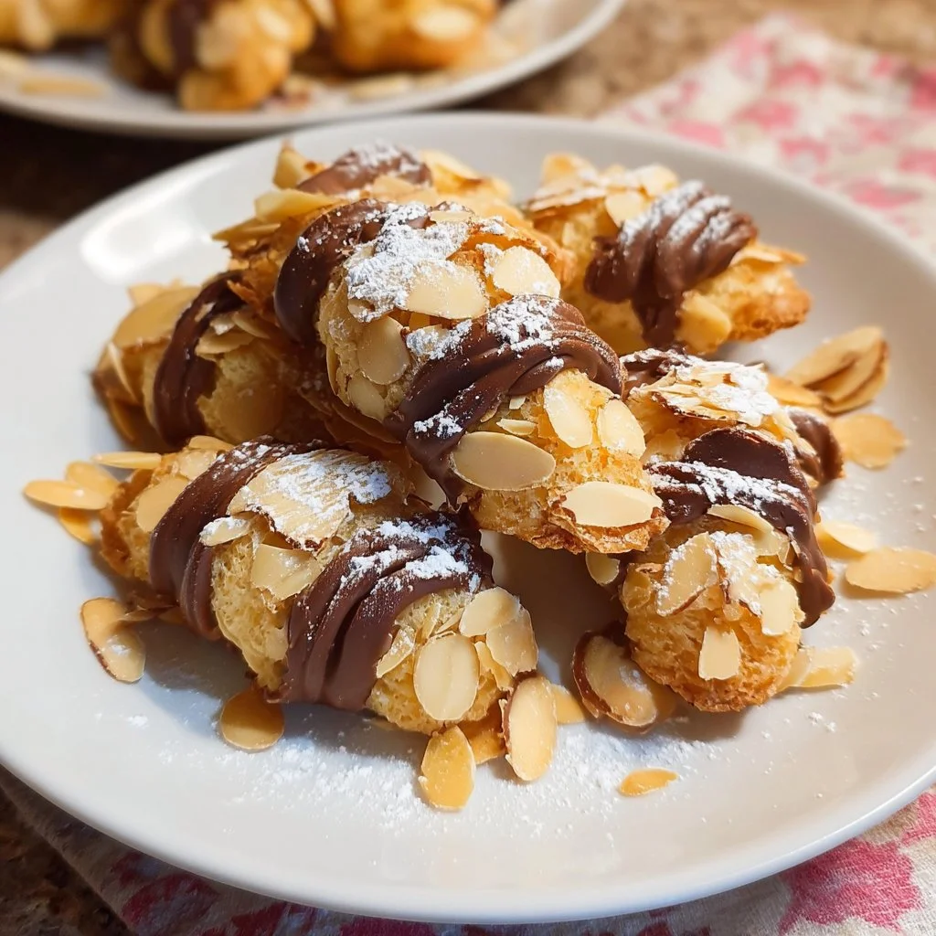 Leckere Mandelhörnchen frisch gebacken, ideal für Kaffee und Snacks