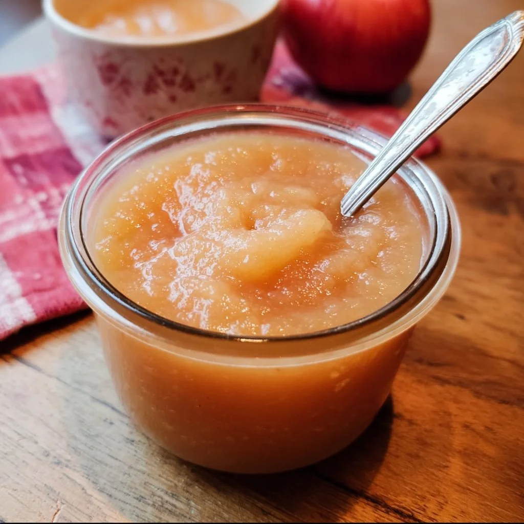 Omas leckeres Apfelmus Rezept in einer Schüssel serviert