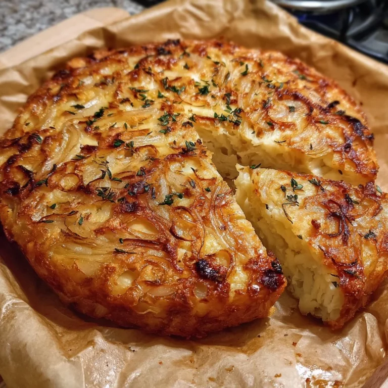 Leckeres Zwiebelkuchen vom Blech, frisch gebacken und serviert.