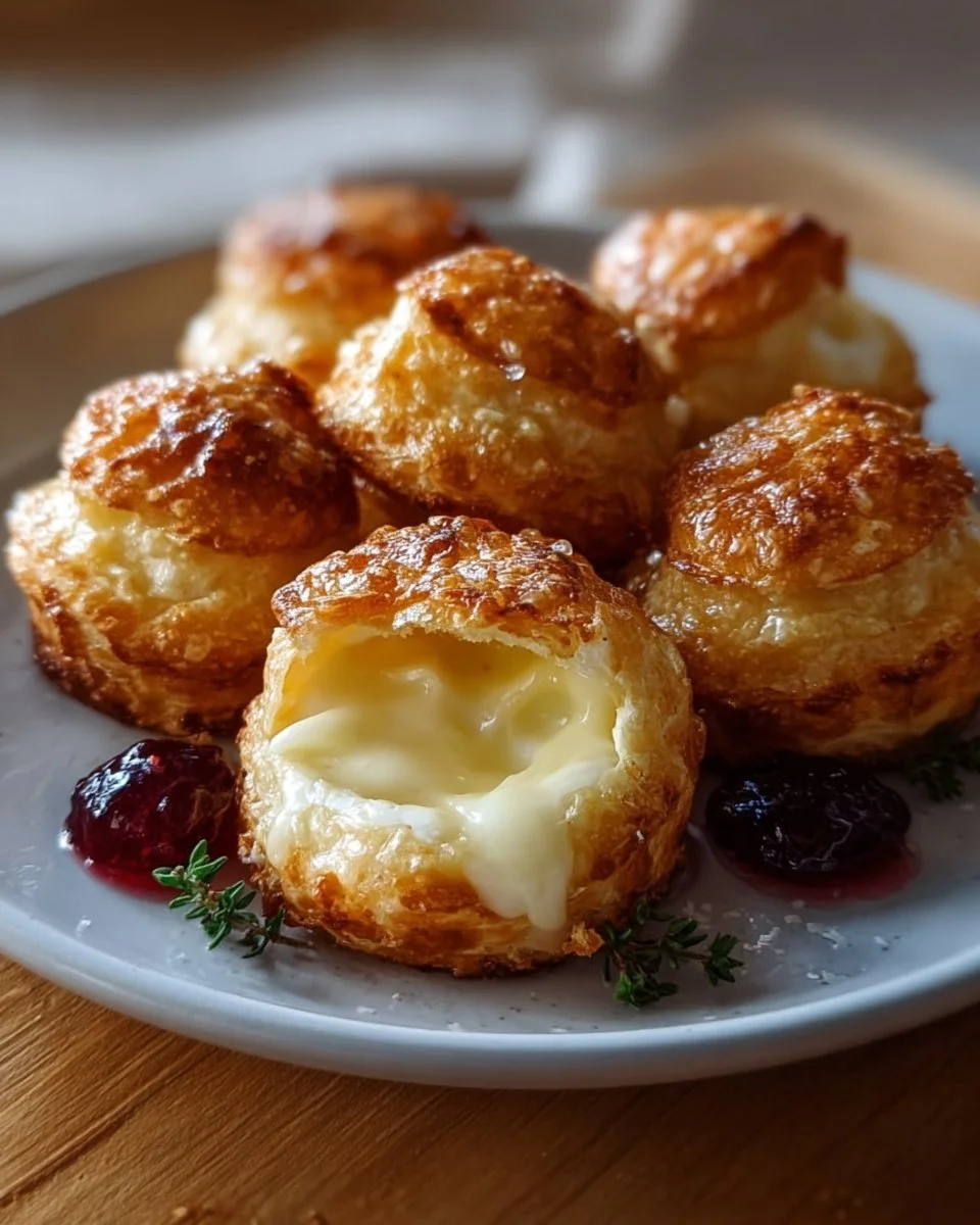 Leckere Camembert Häppchen frisch zubereitet im Airfryer