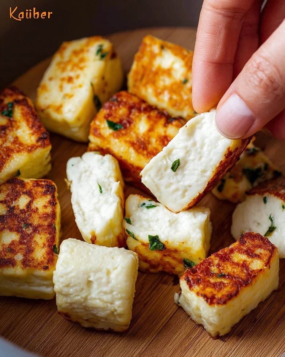 Crispy Halloumi aus der Heißluftfritteuse, goldbraun und knusprig zubereitet