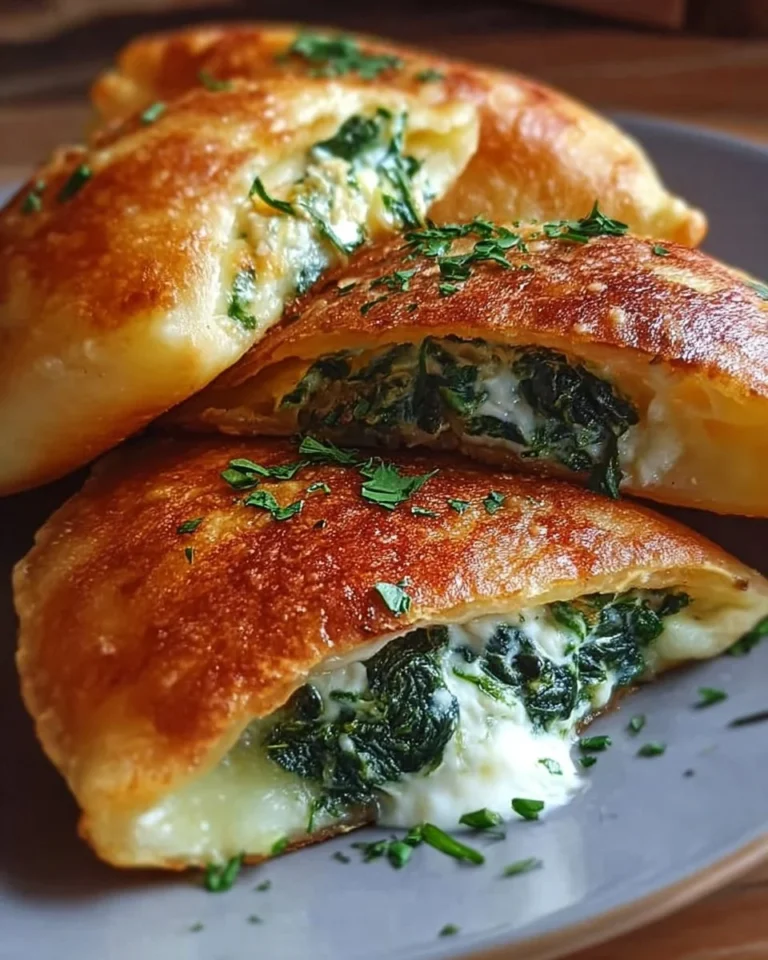 Crispy Potato Pockets gefüllt mit Spinat und Frischkäse