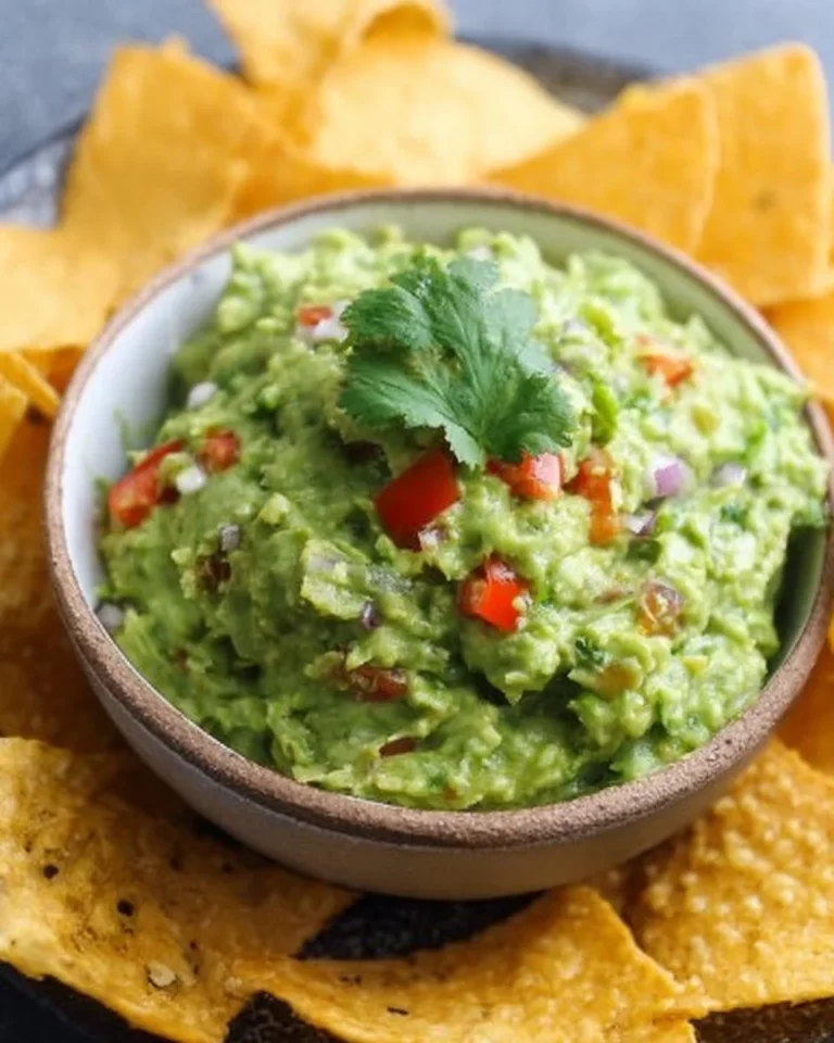 Eine Schale mit cremiger Guacamole nach dem besten Guacamole Rezept.