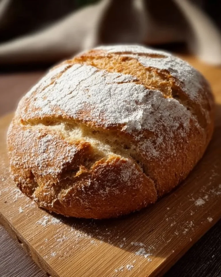 Einfaches DINKELBROT aus dem Airfryer auf einem Schneidebrett
