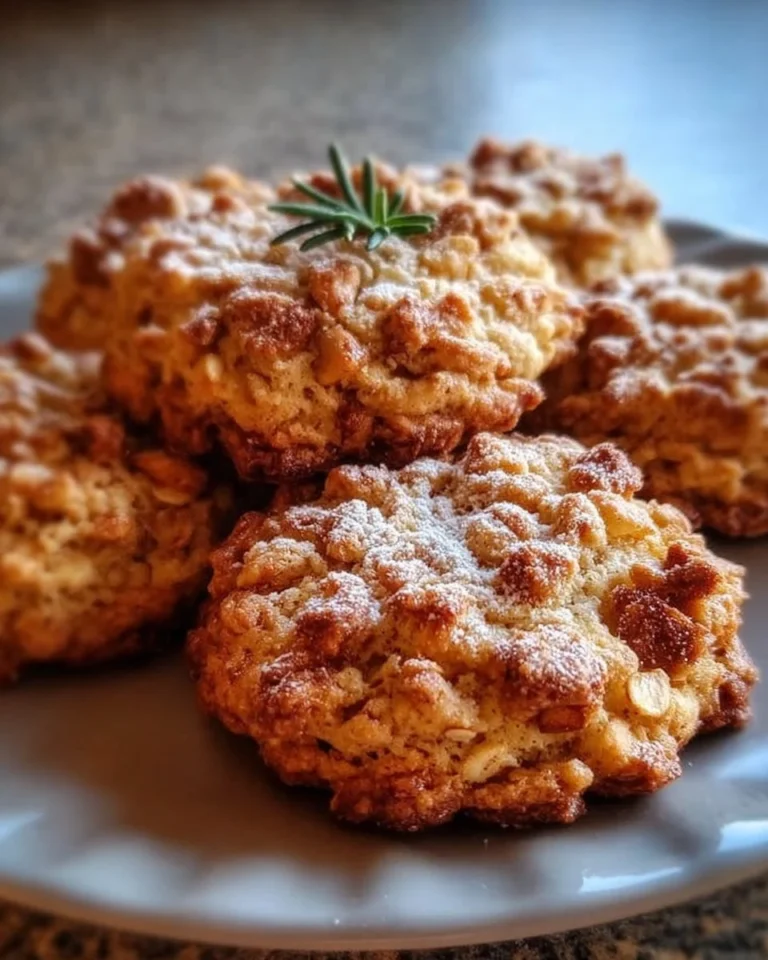 Gesunde Apfel-Hafer-Kekse frisch aus dem Ofen