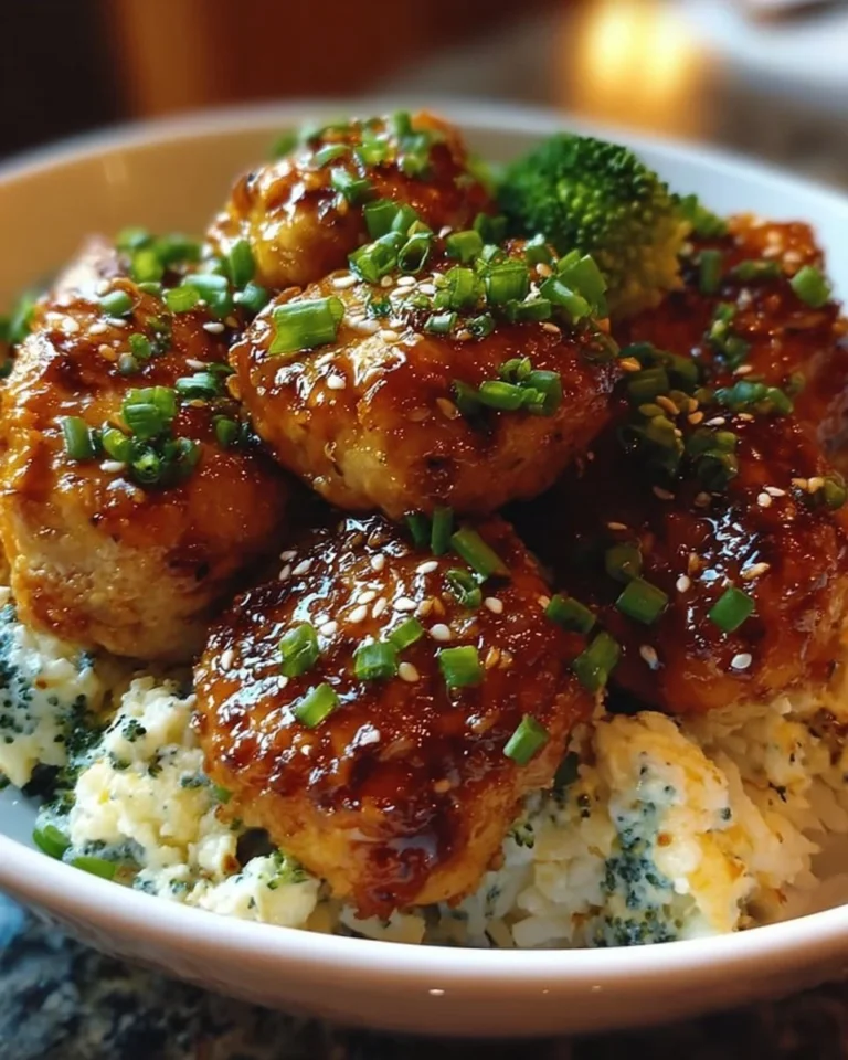 Gesundes Chicken Teriyaki mit Brokkoli und Reis auf einem Teller