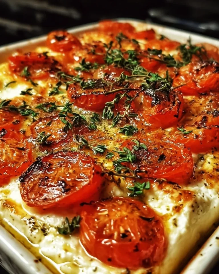Griechischer Feta-Auflauf mit frischen Tomaten und Kräutern