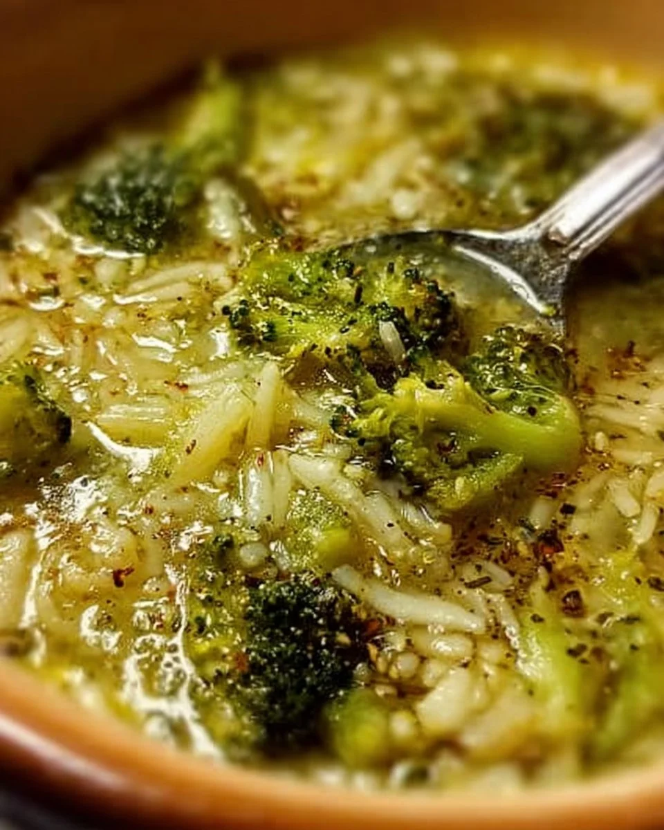 Hausgemachte italienische Brokkolisuppe mit frischem Brokkoli und Gewürzen