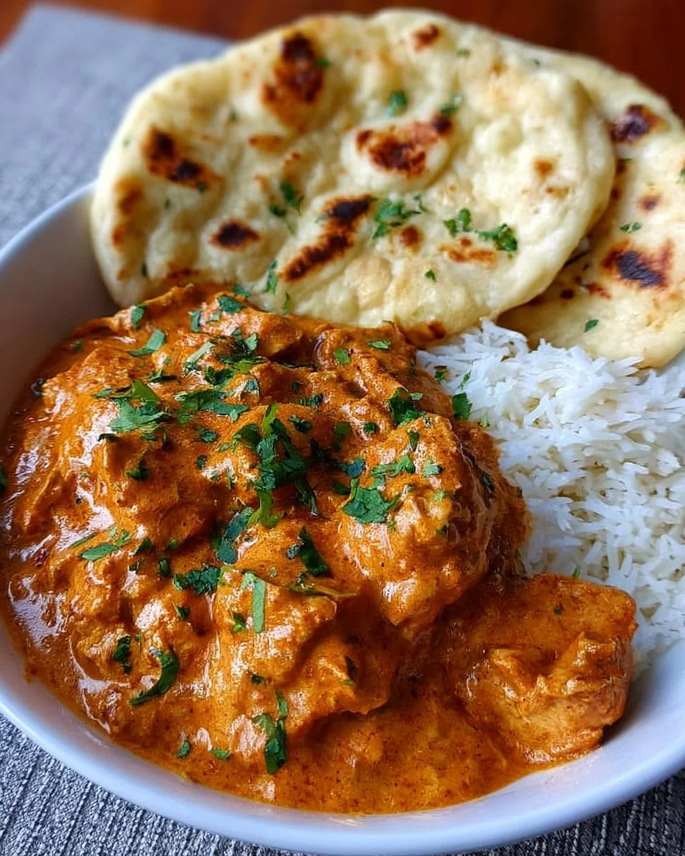 Hausgemachtes Butter Chicken in einer aromatischen Sauce serviert