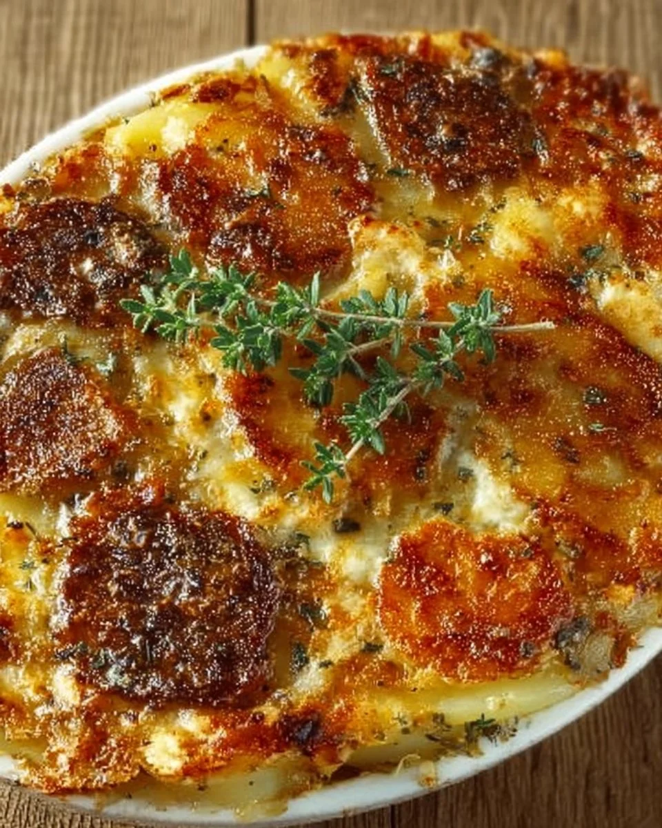 Kohlrabi Auflauf zum Abnehmen auf einem Teller serviert