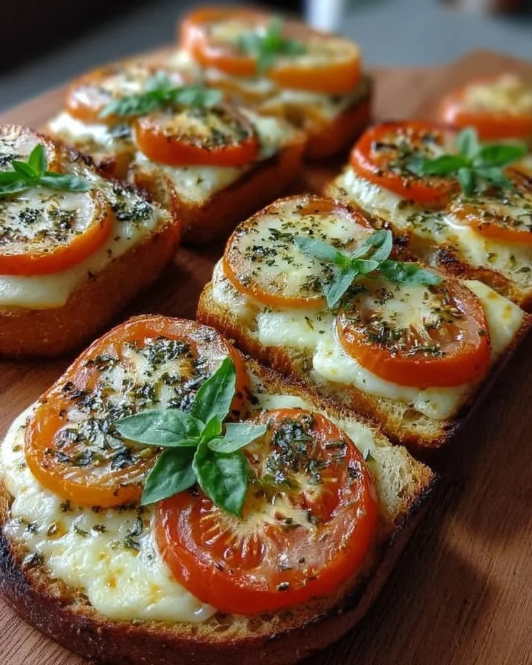Köstliches Caprese Knoblauchbrot mit frischen Zutaten und aromatischem Knoblauch