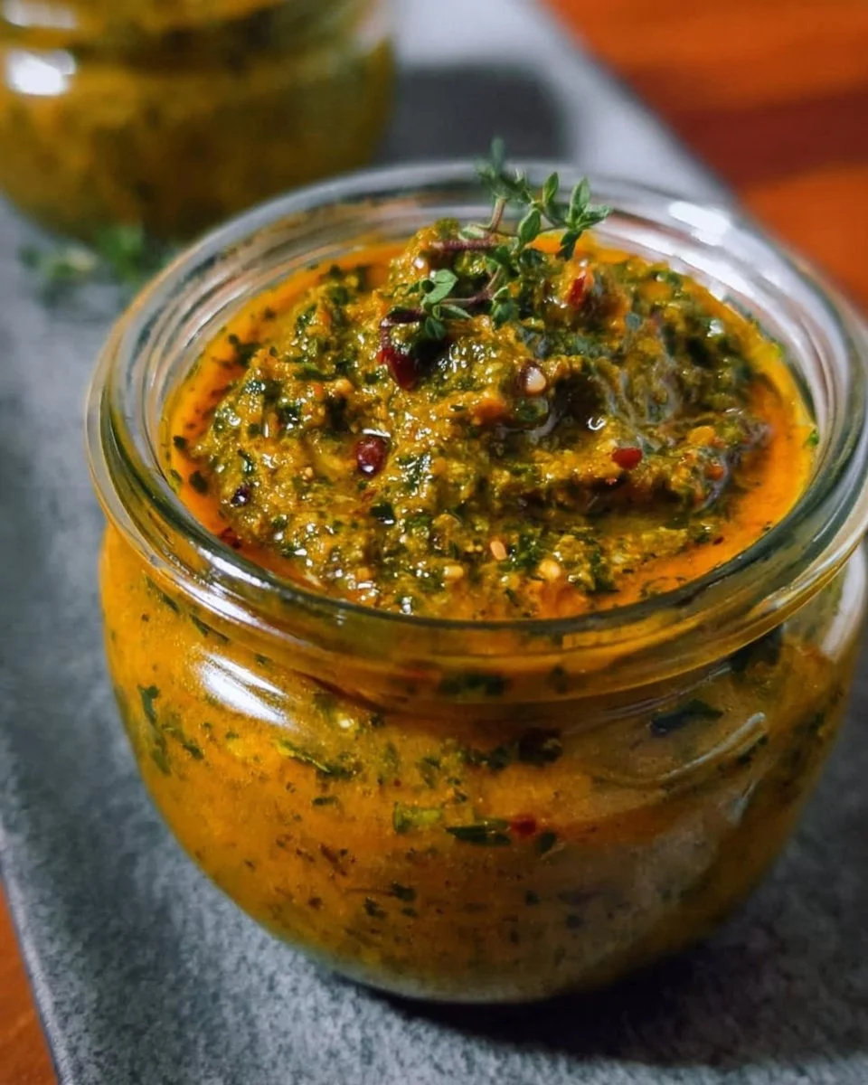 Hausgemachtes Kürbispesto aus frischen Zutaten