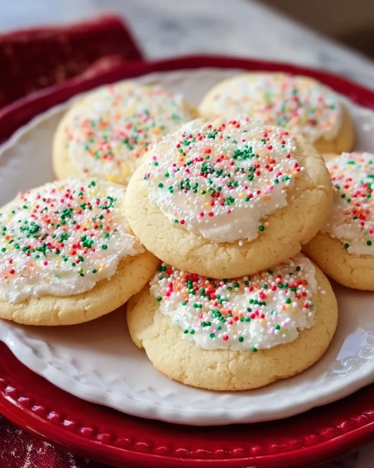 Leckere Sauerrahm-Zuckerplätzchen auf einem Teller serviert