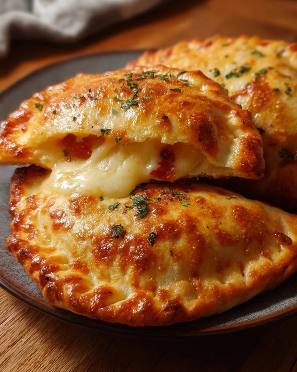 Leckere Mini-Calzones aus dem Airfryer, ideal für Snacks und Feiern.