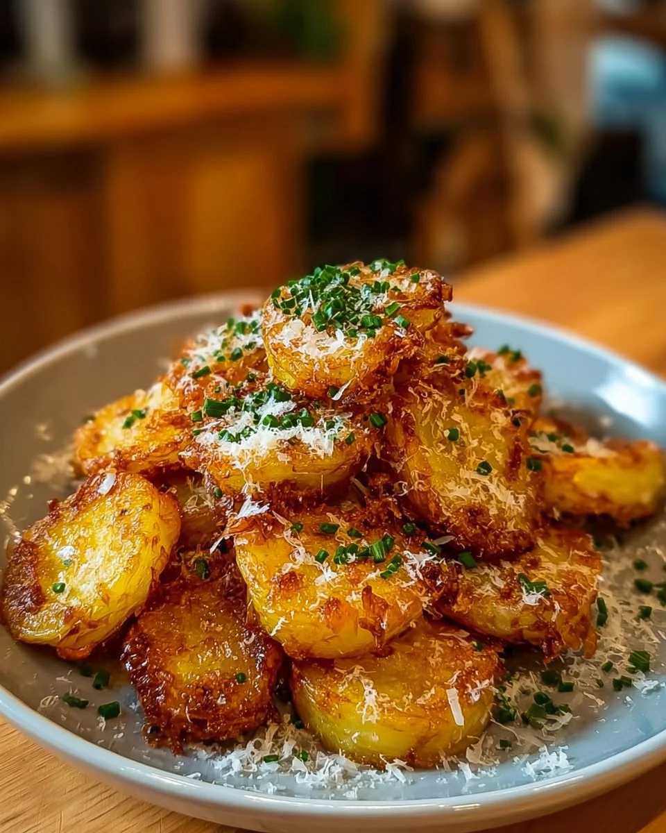 Ofenfrische Parmesan Röstkartoffeln aus dem Ofen, knusprig gewürzt