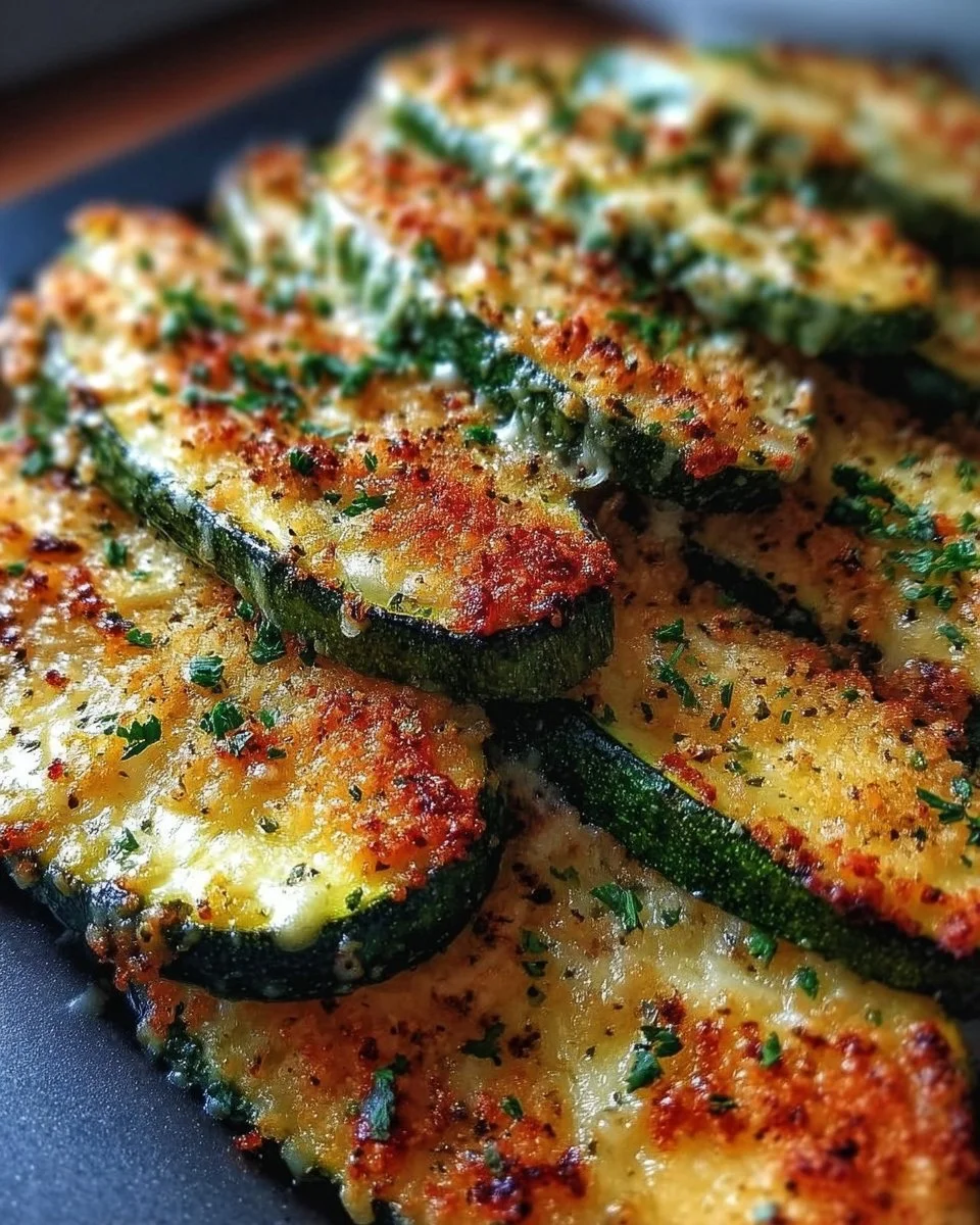 Ofengebackene Zucchini Parmesan - köstliches Rezept für ein vegetarisches Gericht.