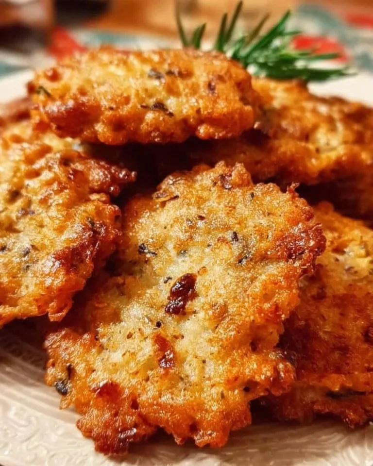 Pikante Zwiebelplätzchen auf einem weißen Teller serviert