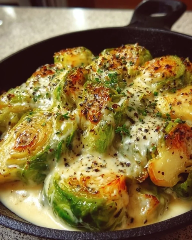 Köstlicher Rosenkohl mit cremigem Frischkäse für ein perfektes Gericht